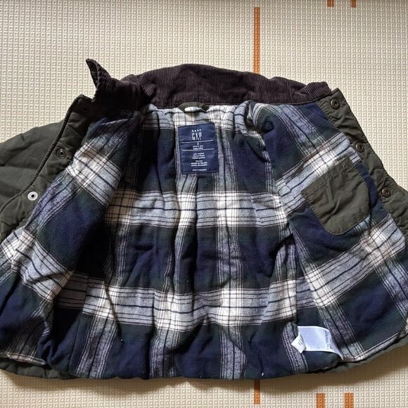 Army Green Canvas Chore Barn Jacket 2T GAP Kids - Picture 4 of 4